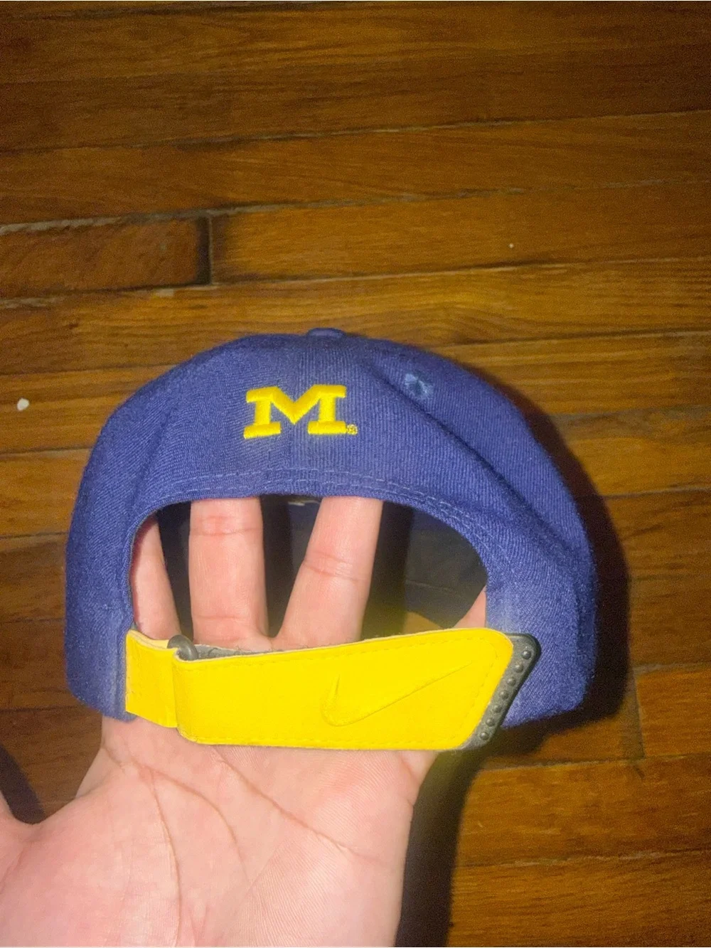 Nike Navy and Yellow Michigan Baseball Cap